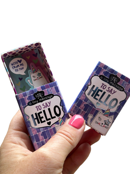 A tiny message to say hello box