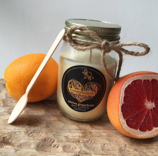 Revive Grapefruit soy lotion candle