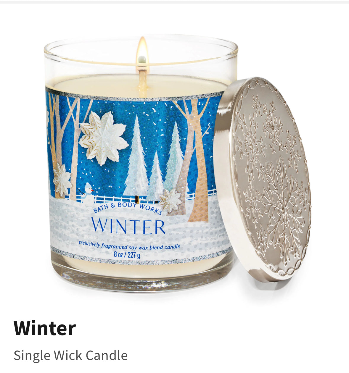 Winter single wick candle